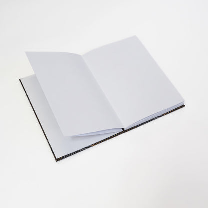Accordion-style Notebook Japanese Washi Paper Goshuincho Gold and Silver Wave