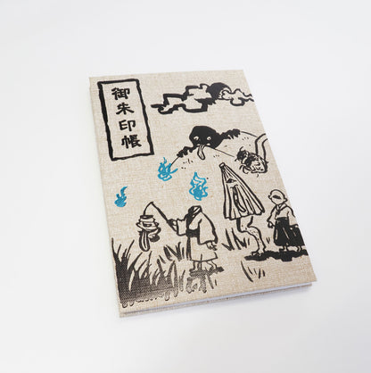 Accordion-style Notebook Japanese Washi Paper Goshuincho Yokai Hyakki Yagyō