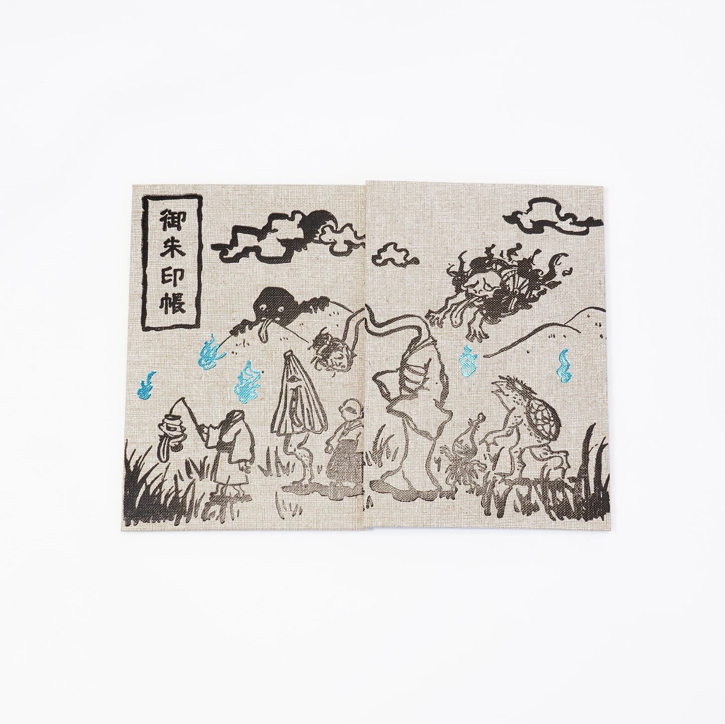 Accordion-style Notebook Japanese Washi Paper Goshuincho Yokai Hyakki Yagyō