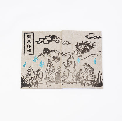 Accordion-style Notebook Japanese Washi Paper Goshuincho Yokai Hyakki Yagyō