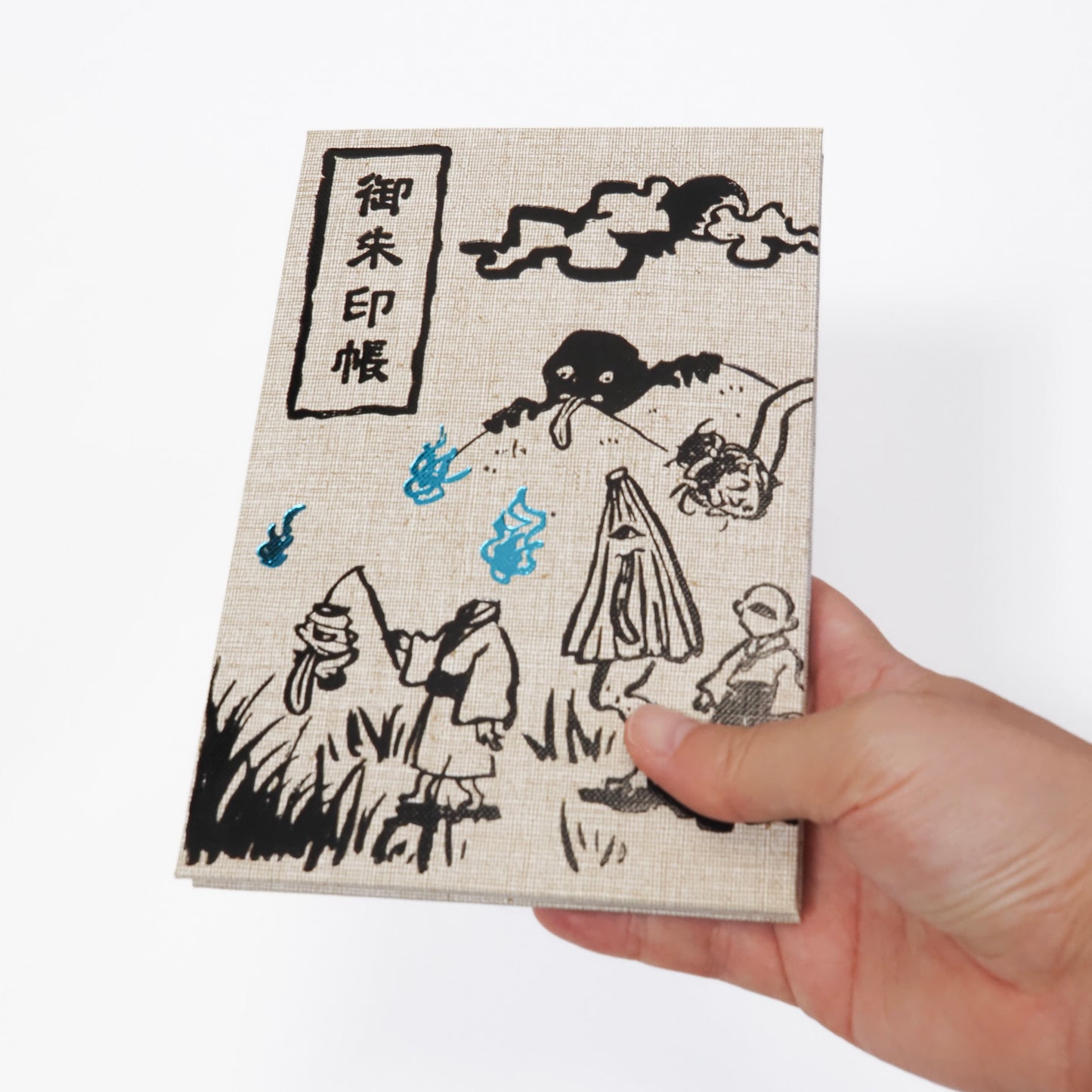 Accordion-style Notebook Japanese Washi Paper Goshuincho Yokai Hyakki Yagyō