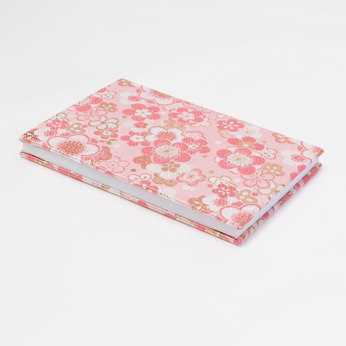 Accordion-style Notebook Japanese Washi Paper Goshuincho Pink Flower