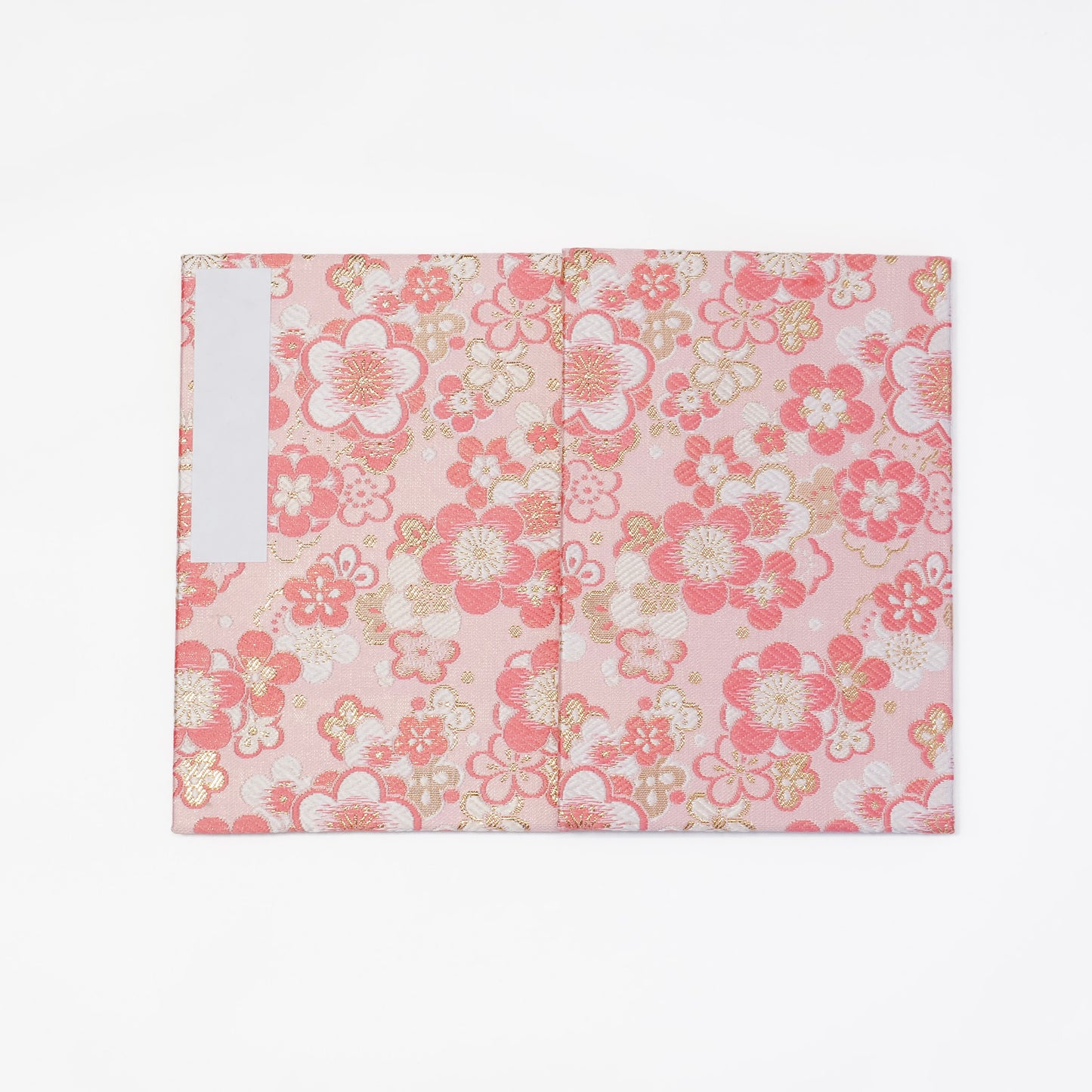 Accordion-style Notebook Japanese Washi Paper Goshuincho Pink Flower