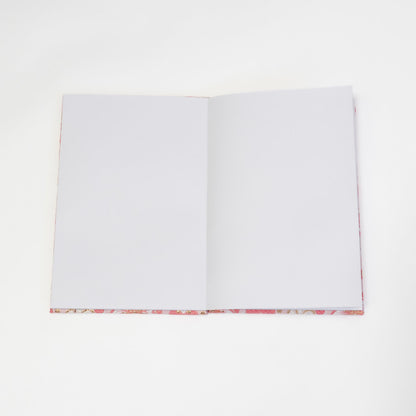 Accordion-style Notebook Japanese Washi Paper Goshuincho Pink Flower