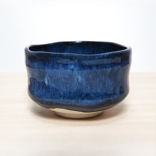 Mino Ware Matcha Bowl | Indigo Glaze | Chawan Tea Ceremony Utensil